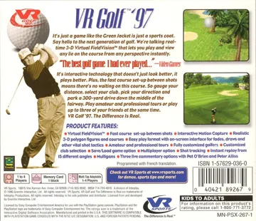 VR Golf 97 (US) box cover back